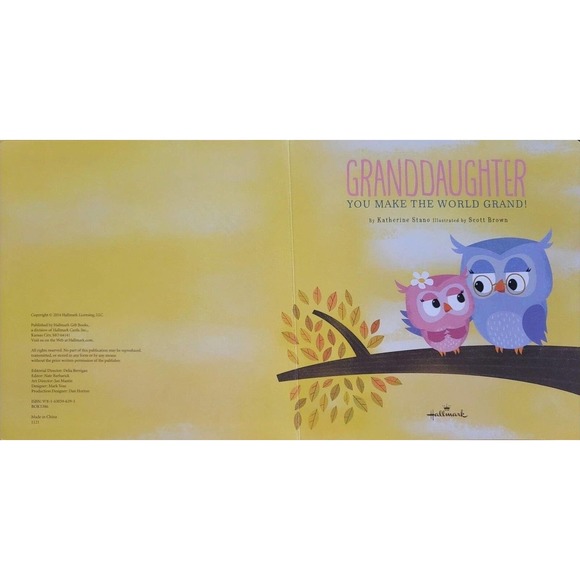 Hallmark Granddaughter You Make the World Grand Board Book - Picture 3 of 5
